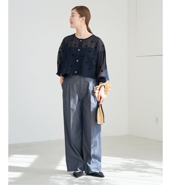 IENA「《WEB限定/追加》デニムスラックス」|デニム|