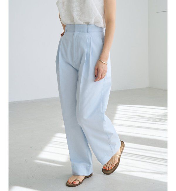 IENA「《WEB限定/追加》デニムスラックス」|デニム|