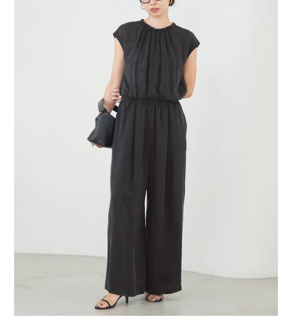 IENA「《追加3》キュプラギャザーネックオールインワン」|オールインワン|