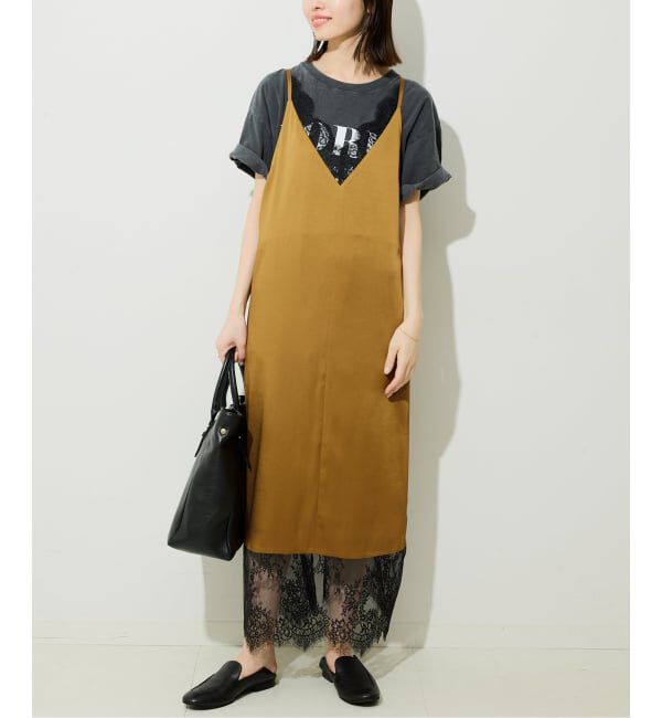 SLOBE IENA「レースサテンワンピース」|ワンピース|