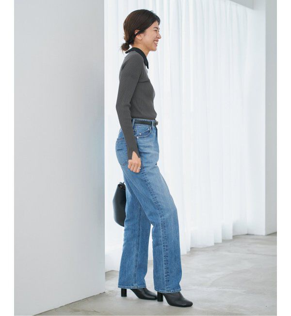 IENA「バイカラー 襟RIBホールガーメントプルオーバー」|ニット・セーター|