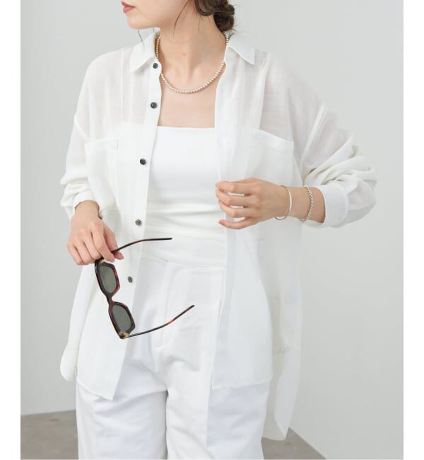 IENA「シアーメッシュ シャツ」|シャツ・ブラウス|