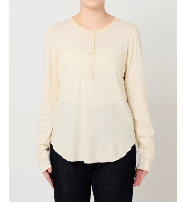 SLOBE IENA「スラブリブヘンリーネックロンTEE」|Tシャツ・カットソー|