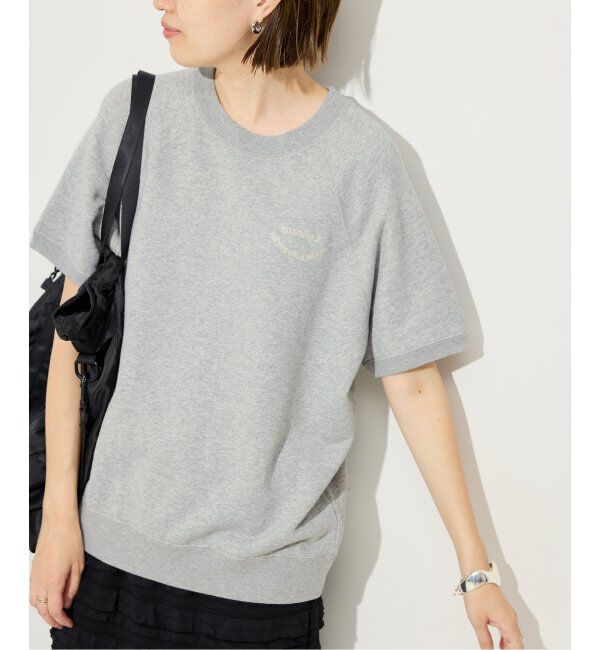 SLOBE IENA「《追加》ラメ裏毛ハーフスリーブプルオーバー」|スウェット・ジャージ|グレーA