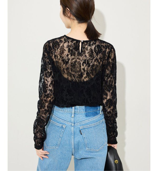 SLOBE IENA「レースフロッキープルオーバー」|Tシャツ・カットソー|