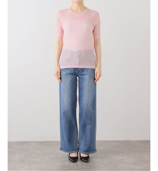 IENA LA BOUCLE「《追加2》IENA LA BOUCLE 水撚りガスフライス半袖プルオーバー」|Tシャツ・カットソー|