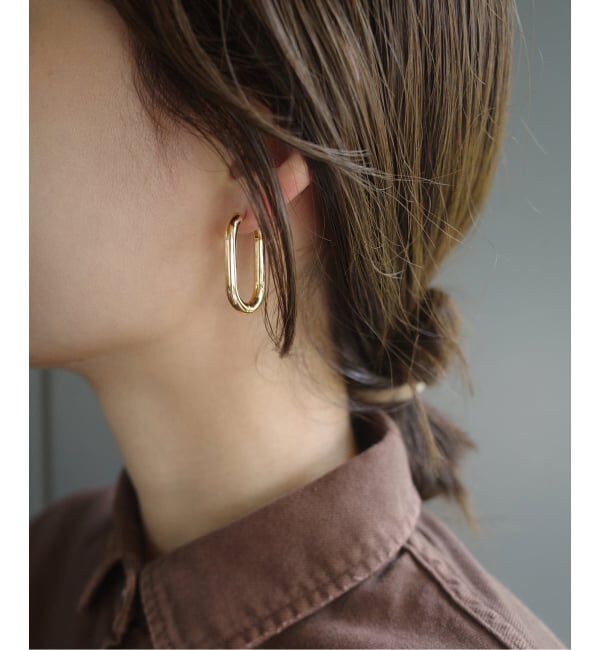 SLOBE IENA「Theia Jewelry/テイア ジュエリー スクエアフープピアス 71012E0020」|ピアス|