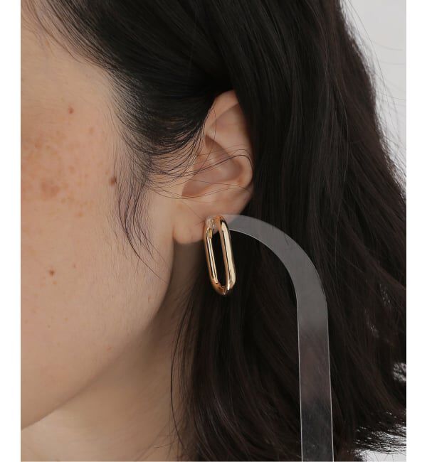 SLOBE IENA「Theia Jewelry/テイア ジュエリー スクエアフープピアス 71012E0020」|ピアス|