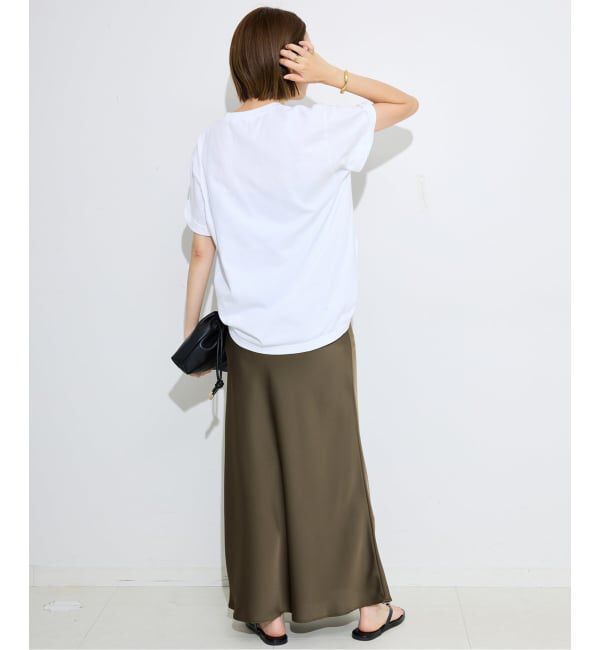 SLOBE IENA「サテンナロースカート」|スカート|