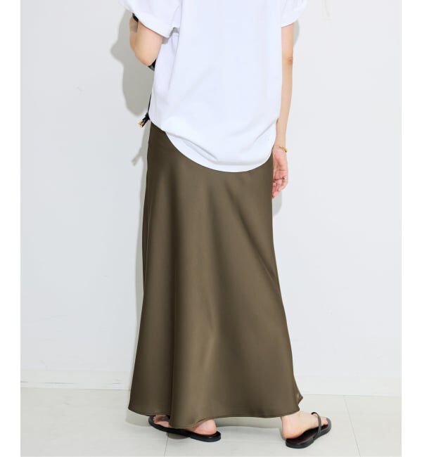 SLOBE IENA「サテンナロースカート」|スカート|