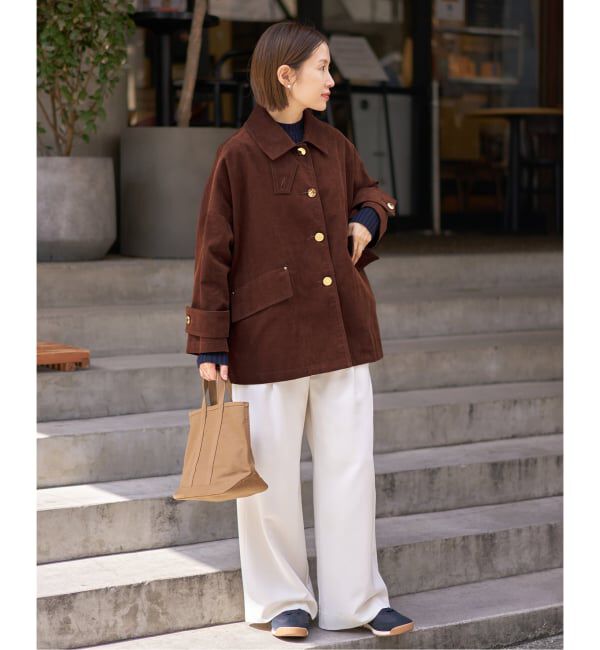 IENA「MACKINTOSH/マッキントッシュ 別注 HUMBIE JACKET コーデュロイ」|ステンカラーコート|