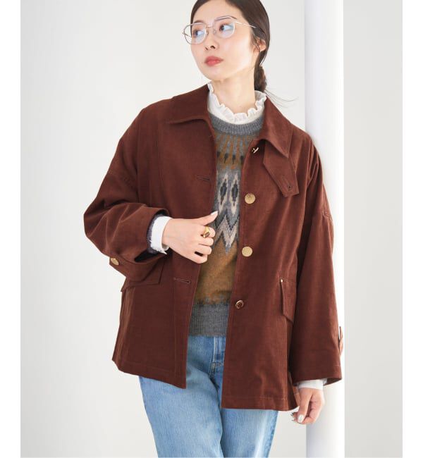 IENA「MACKINTOSH/マッキントッシュ 別注 HUMBIE JACKET コーデュロイ」|ステンカラーコート|
