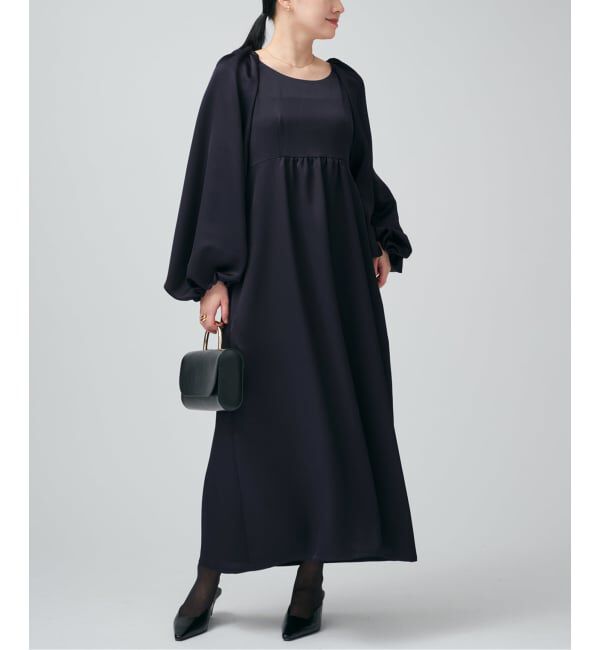 VERMEIL par iena「ジョーゼットワンピース」|ワンピース|ネイビー