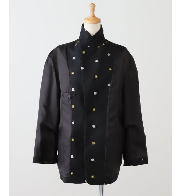 IENA LA BOUCLE「IENA LA BOUCLE フラワーエンブロイダリーウール2Bジャケット」|テーラードジャケット|