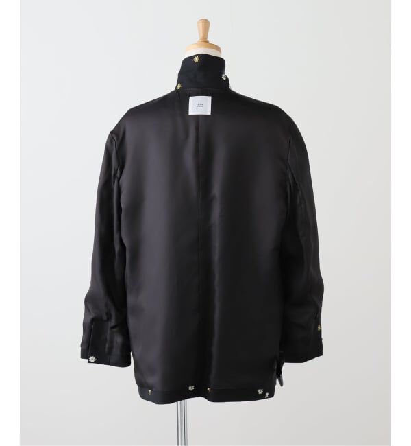 IENA LA BOUCLE「IENA LA BOUCLE フラワーエンブロイダリーウール2Bジャケット」|テーラードジャケット|