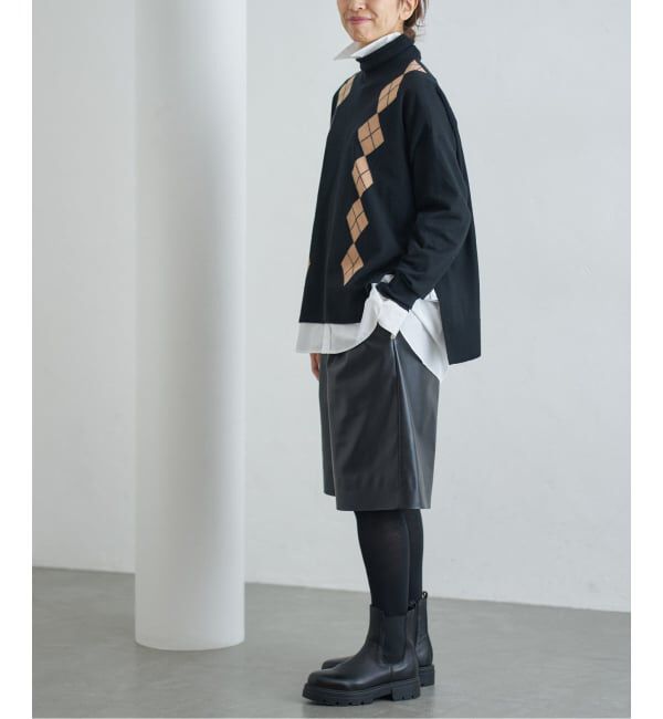 IENA「ライトウールアーガイルニット」|ニット・セーター|