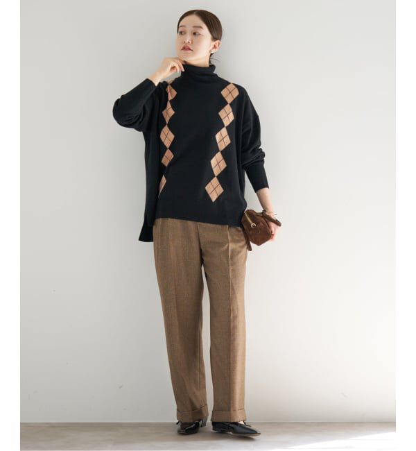 IENA「ライトウールアーガイルニット」|ニット・セーター|