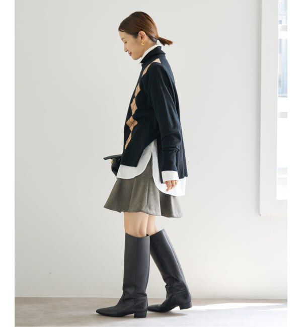 IENA「ライトウールアーガイルニット」|ニット・セーター|