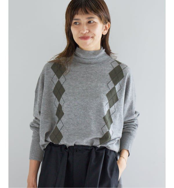 IENA「ライトウールアーガイルニット」|ニット・セーター|