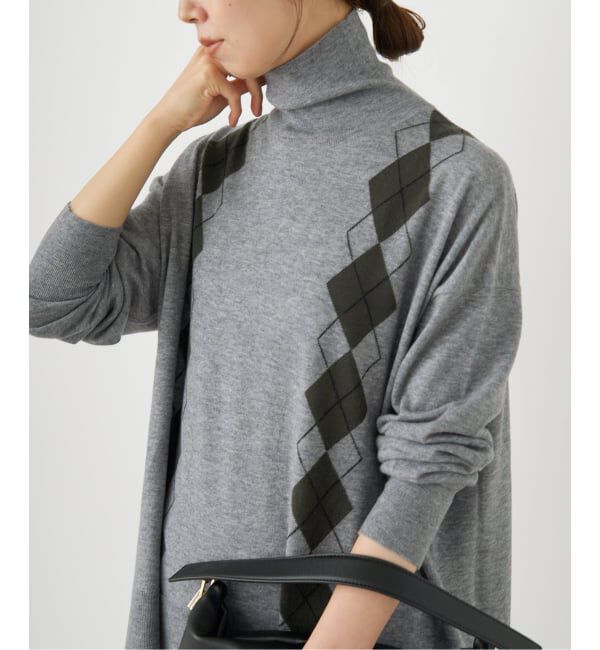 IENA「ライトウールアーガイルニット」|ニット・セーター|