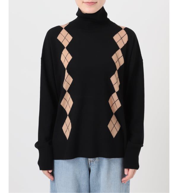 IENA「ライトウールアーガイルニット」|ニット・セーター|