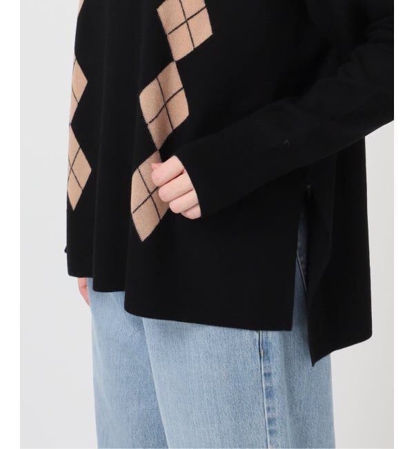 IENA「ライトウールアーガイルニット」|ニット・セーター|