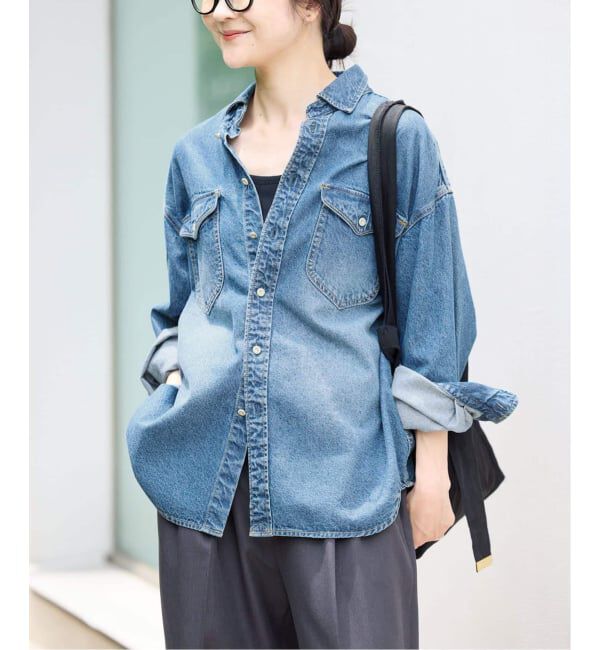 SLOBE IENA「《追加2》LE DENIM BDUデニムシャツ」|シャツ・ブラウス|