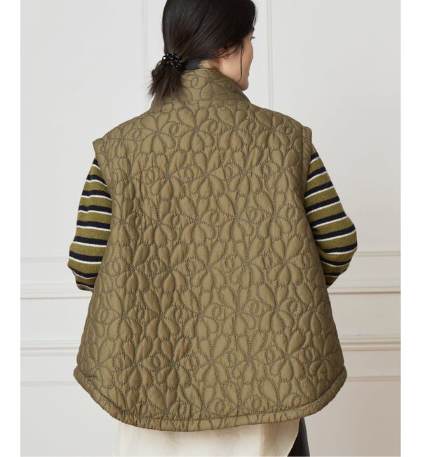 IENA LA BOUCLE「IENA LA BOUCLE フラワーキルティングパテッドベスト」|ダウンベスト・ベスト|