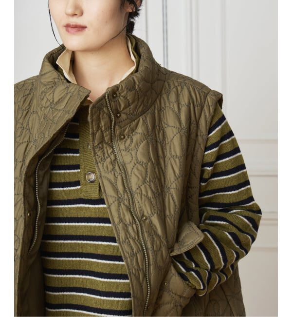 IENA LA BOUCLE「IENA LA BOUCLE フラワーキルティングパテッドベスト」|ダウンベスト・ベスト|