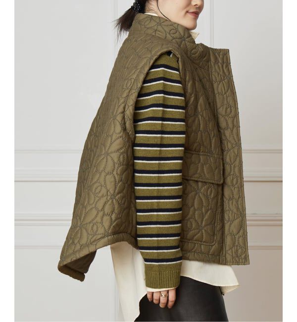 IENA LA BOUCLE「IENA LA BOUCLE フラワーキルティングパテッドベスト」|ダウンベスト・ベスト|