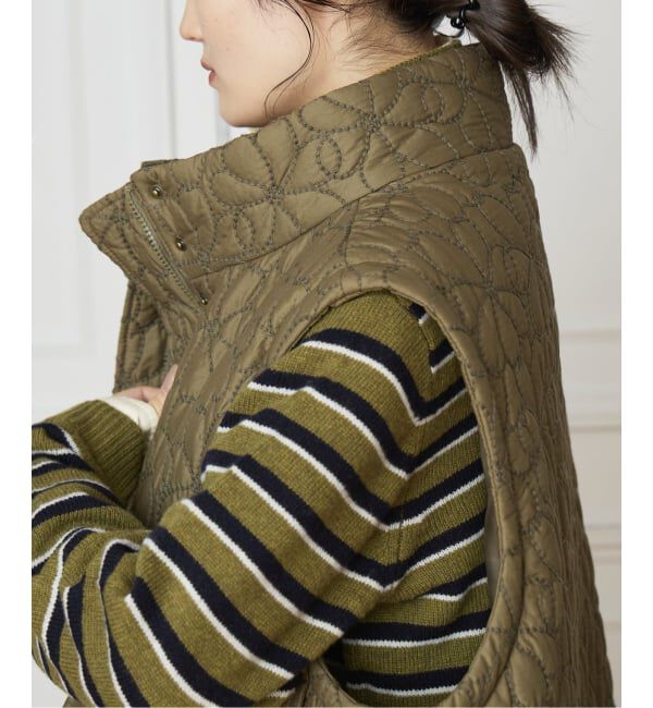 IENA LA BOUCLE「IENA LA BOUCLE フラワーキルティングパテッドベスト」|ダウンベスト・ベスト|