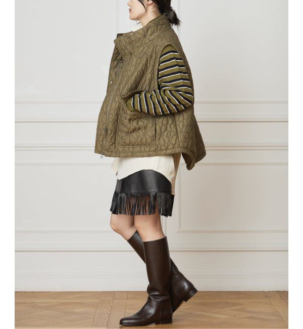 IENA LA BOUCLE「IENA LA BOUCLE フラワーキルティングパテッドベスト」|ダウンベスト・ベスト|