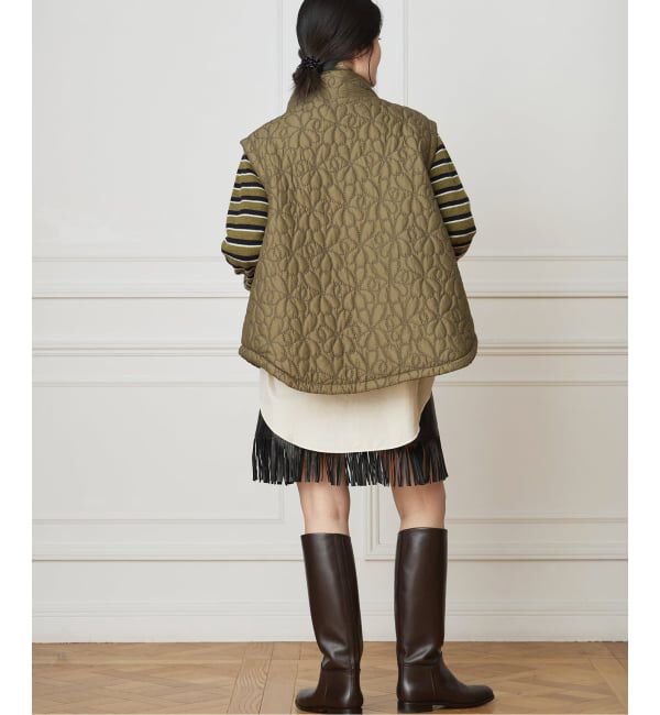IENA LA BOUCLE「IENA LA BOUCLE フラワーキルティングパテッドベスト」|ダウンベスト・ベスト|