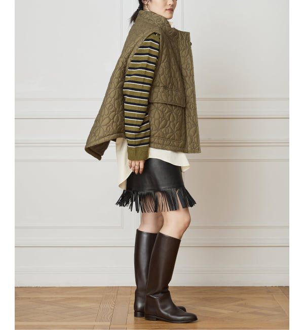 IENA LA BOUCLE「IENA LA BOUCLE フラワーキルティングパテッドベスト」|ダウンベスト・ベスト|