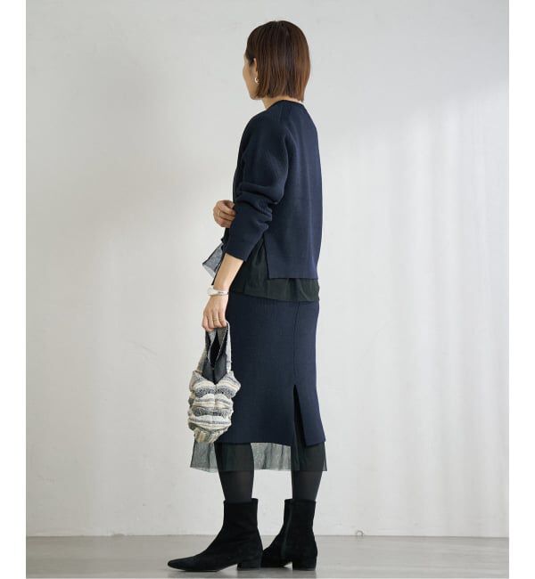 IENA「チュールハーフリブスカート」|スカート|