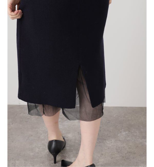 IENA「チュールハーフリブスカート」|スカート|