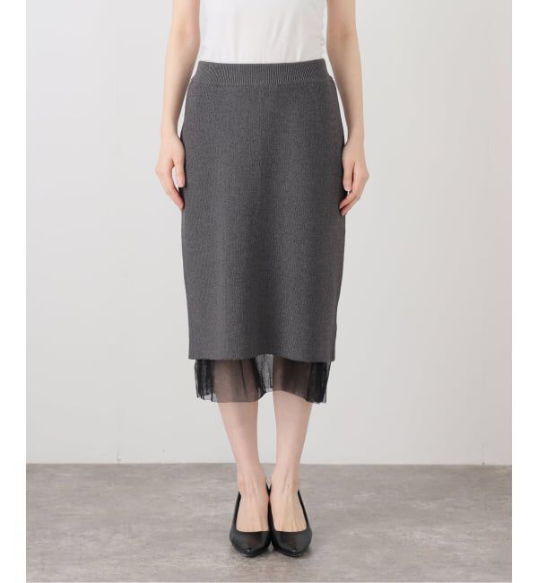 IENA「チュールハーフリブスカート」|スカート|