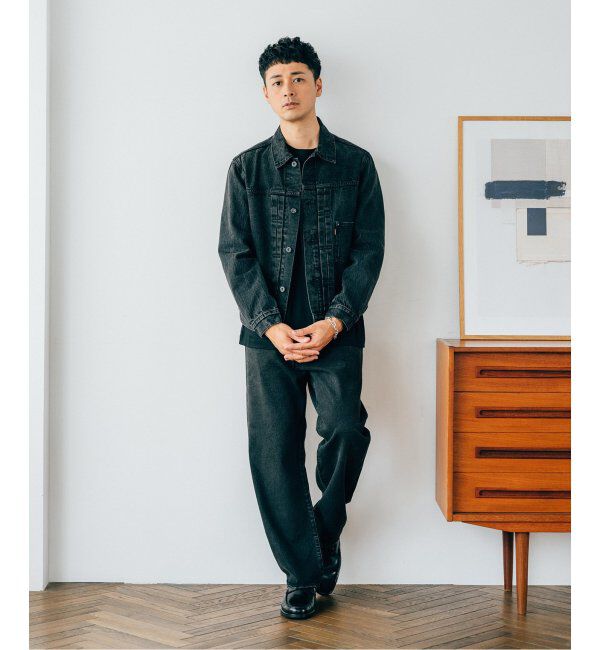 EDIFICE「Levi&rsquo;s(リーバイス) 30th 別注 Type 1 Trucker Jacket BLACK」|デニムジャケット|