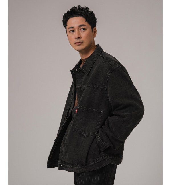 EDIFICE「Levi&rsquo;s(リーバイス) 30th 別注 Type 1 Trucker Jacket BLACK」|デニムジャケット|
