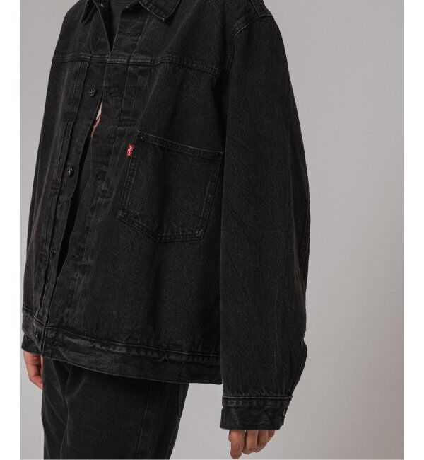 EDIFICE「Levi&rsquo;s(リーバイス) 30th 別注 Type 1 Trucker Jacket BLACK」|デニムジャケット|