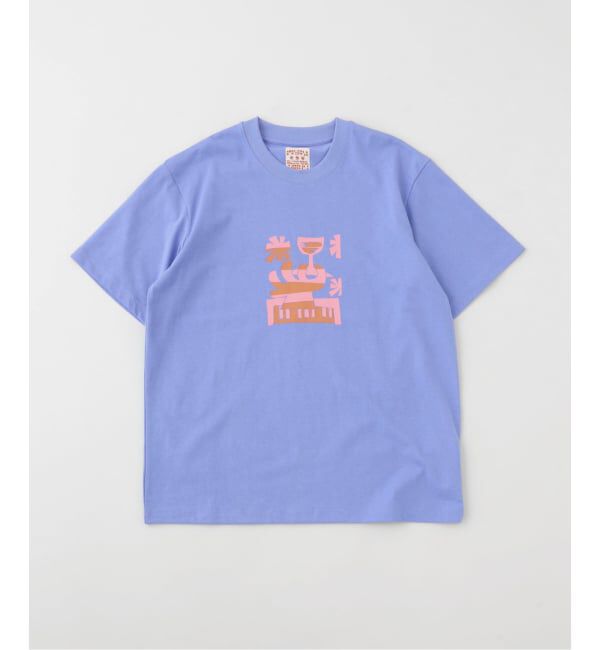 EDIFICE「GIFT SHOP (ギフトショップ) LVV Beaujo Disco Tropical Tシャツ」|Tシャツ・カットソー|パープル H