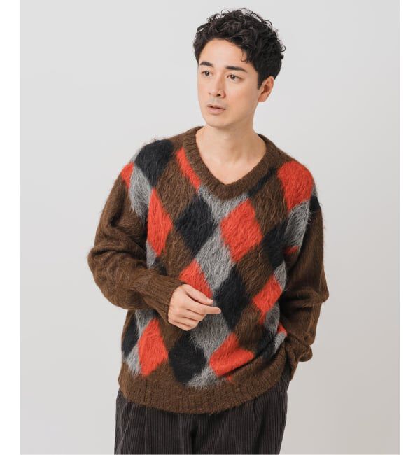 EDIFICE「DELSOL(デルソル) 別注 アーガイル ニット」|ニット・セーター|