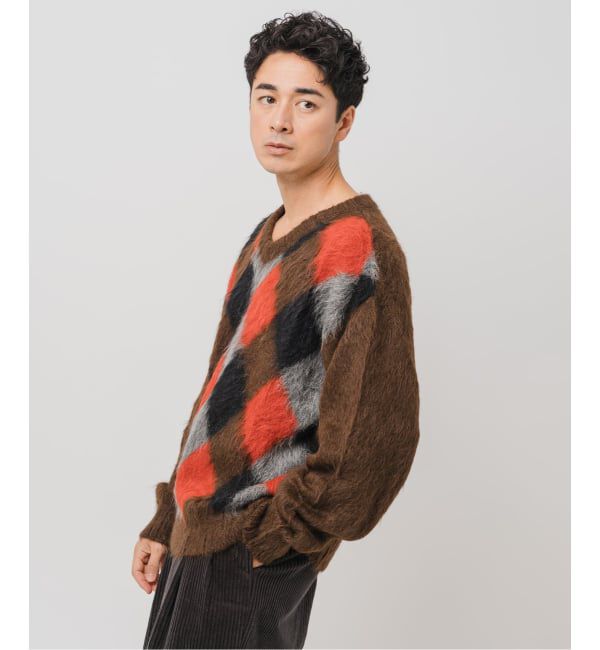 EDIFICE「DELSOL(デルソル) 別注 アーガイル ニット」|ニット・セーター|