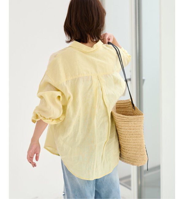 JOURNAL STANDARD relume「《追加》手洗い可 / カラーリネンオーバーサイズシャツ」|シャツ・ブラウス|