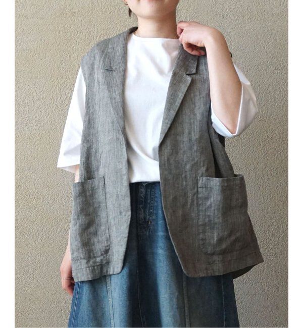 journal standard luxe「リネンヘリン ガウンベスト」|ダウンベスト・ベスト|