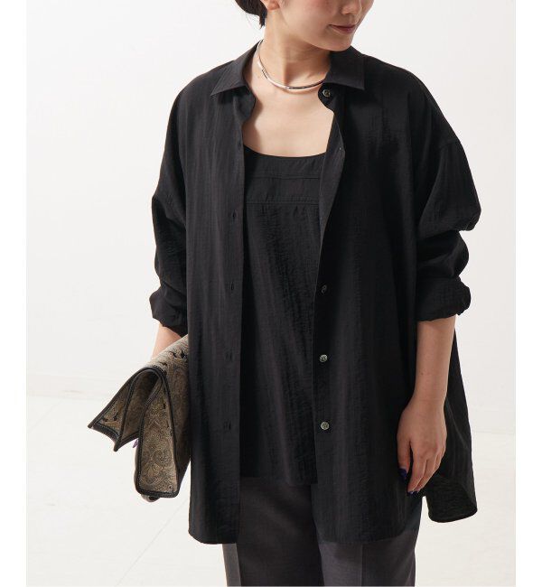 journal standard L'essage「《セット》シアーストライプ/ムジシャツ＆キャミブラウス」|シャツ・ブラウス|ブラック