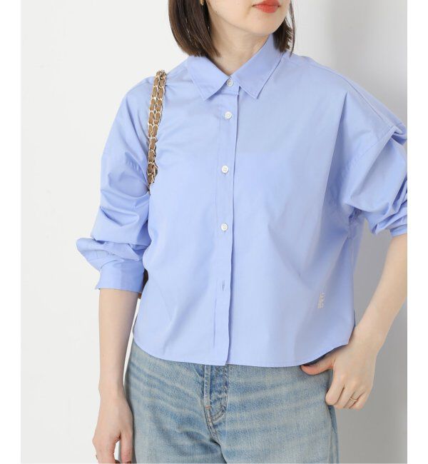 journal standard L'essage「CPムジ/ストライプ刺しゅうショートシャツ」|シャツ・ブラウス|