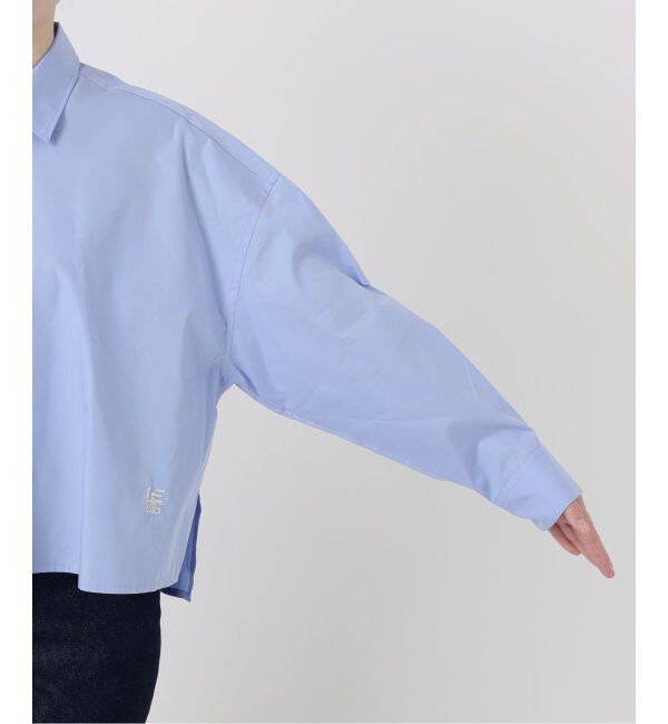 journal standard L'essage「CPムジ/ストライプ刺しゅうショートシャツ」|シャツ・ブラウス|