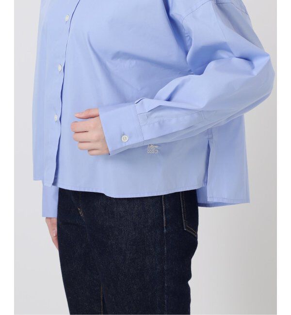 journal standard L'essage「CPムジ/ストライプ刺しゅうショートシャツ」|シャツ・ブラウス|