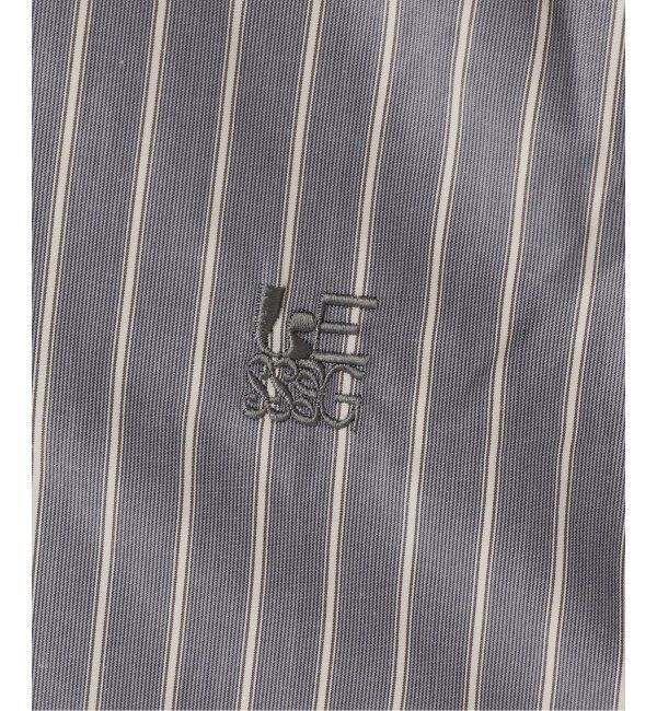 journal standard L'essage「CPムジ/ストライプ刺しゅうショートシャツ」|シャツ・ブラウス|